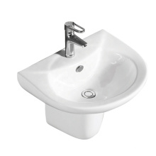 China Factory Foshan Ceramic Stand Alone Catch Bathroom Wash Basin